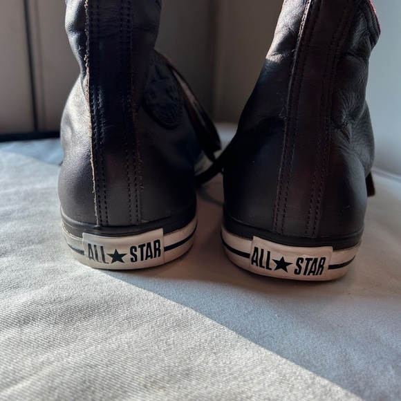 Converse All Star High-Top Leather Sneakers - Brown - Men's 12 - Picture 5 of 5